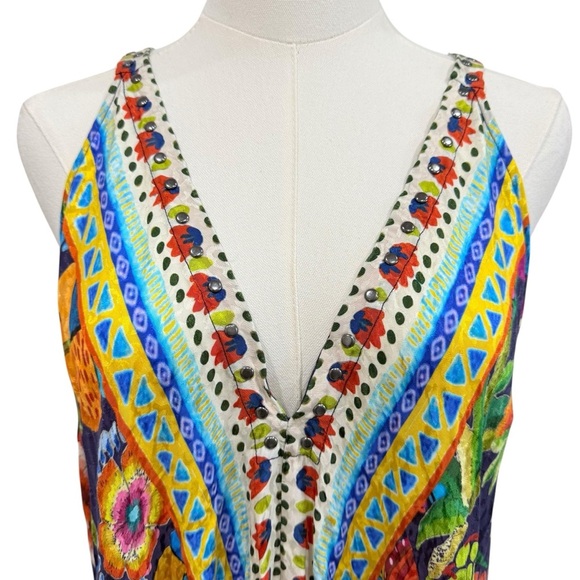 Johnny Was Women’s XL Eva Farout Scarf Sleeveless Floral Boho Maxi Dress NWT - Picture 3 of 12